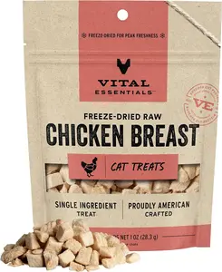 Freeze Dried Raw Single Ingredient Cat Treats, Chicken Breast, 1 oz