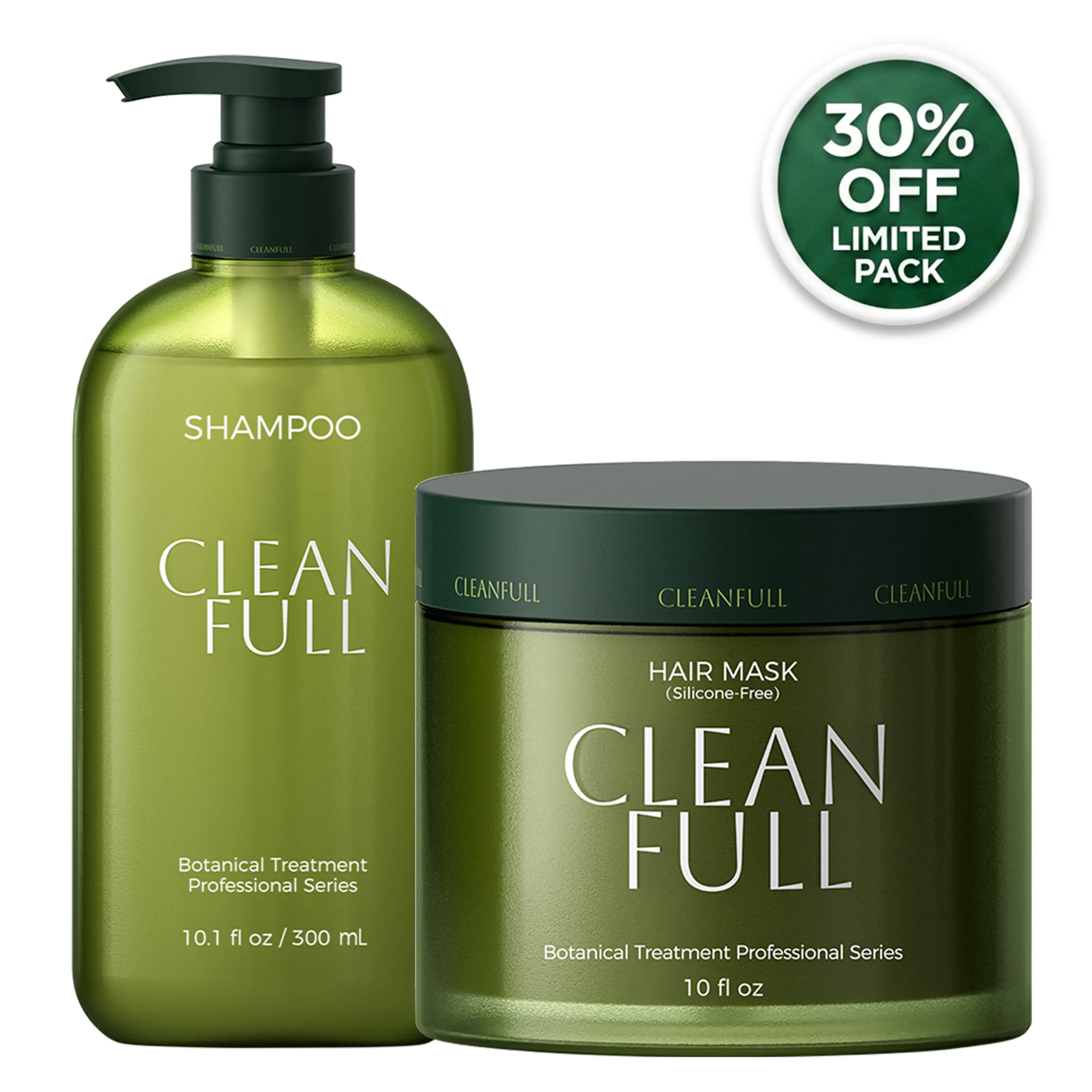 CLEANFULL Hair Growth Shampoo & Mask, Coconut-Argan Oil Plant Blend UV-Protective Treatment, Summer Sale, Silicone, Mild, Vegan, Lactic Acid, Instant Hydration, Non Toxic, Smoother, Moisture, Frizz, Hair Growth Products, Hair Mask