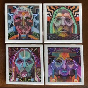 Clutch Earth Rocker Ceramic Coasters - Set Of 4
