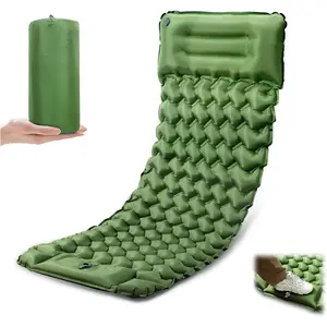 Sleeping Pad, Extra Thick & Ultralight Inflatable Sleeping Pad with Pillow, 30s Foot Pump, 3.54" Camping Mat for Comfort, Durable for Camping, Hiking, Backpacking