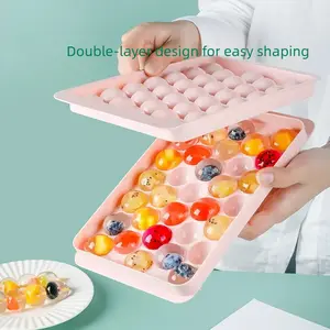 2PCS Ice cream mold for white glutinous rice jelly/gel; food-grade; suitable for making baby food; DIY spherical shape; trending round balls; for refrigerator storage