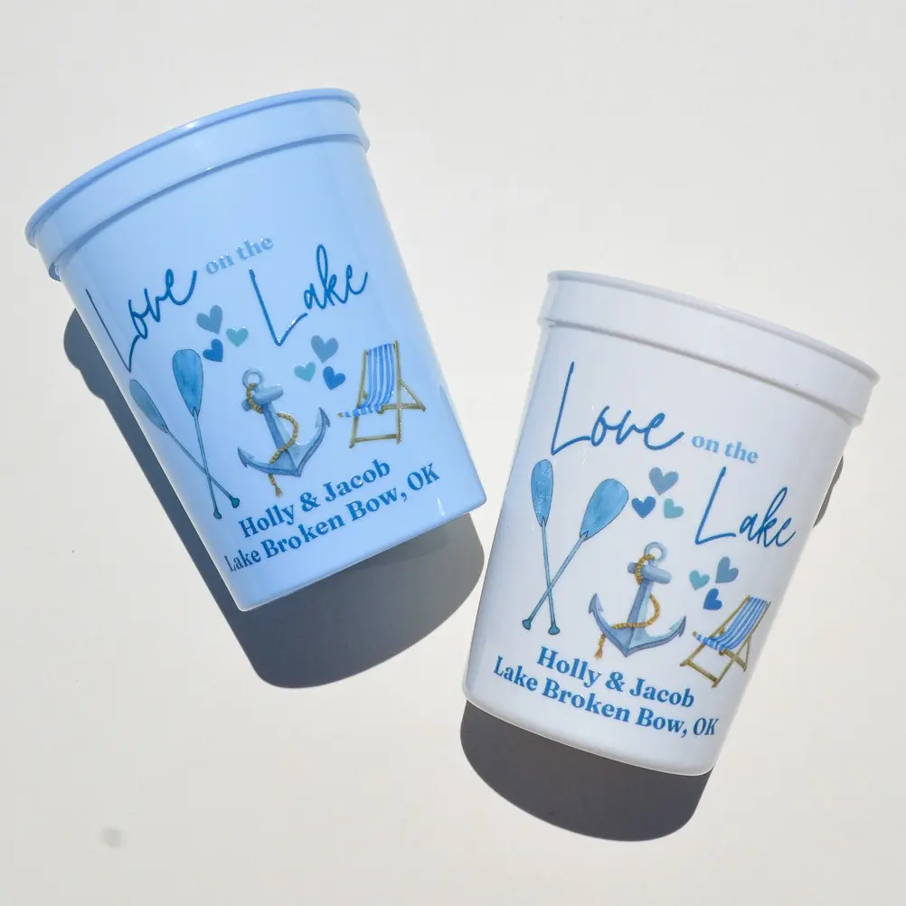 Custom Love on the Lake Bachelorette Party Cups, Lake Life Bach Cup, Lake Wife Party Decor