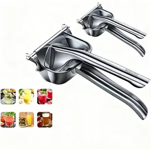2pcs Lemon Squeezer, Juicer Fruit Orange Citrus Lime Manual Hand Press, 304 Stainless Steel Extractor Presser, Lime Pomegranate Cocktail, Metal Multifunctional Heavy Duty Elbow Handheld Bar