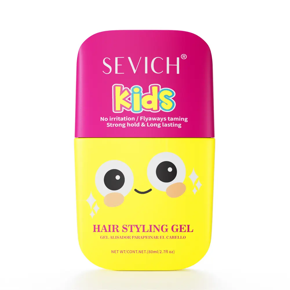 SEVICH Kids' Hair Styling Gel - Plant-Based Haircare Product, Anti-Tangle, Frizz Control, Strong Hold, Non-Flaking, Smooth Cream Formula, 80ml, Hair Styling Product