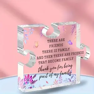 Acrylic Jigsaw Puzzle Shaped Ornament, Friendship Gift for Women, Birthday Gift for Friends, Retirement Gift for Women, Home Decor, Signs