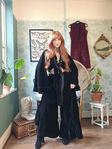Flowy Velvet Tiered Pants with Ruffle Sleeve Top, Flare Wide Leg Pants Set, Boho Hippie Fall Winter Fashion, Bohemian Goddess Witchy Outfits, Matching Pant and Top Set, Holiday Fashion, Cottage Core Vibes