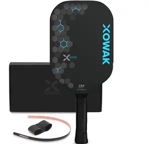 Xowak Pro 16mm Signature Series Blue Pickleball Paddles - Thermoformed High Grit & Spin - Pro Grade Honeycomb Core - Toray T700 Carbon Fiber pickleball paddle with charged surface - Heightened Performance pickleball equipment Carbon Super Spin paddle