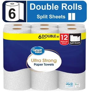 6 Double Rolls 12 Regular Rolls Ultra Strong Paper Towels