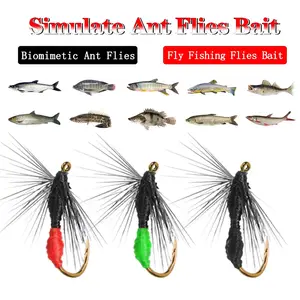 5Pcs/Box Trout Artificial Ant Fly Multicolor Fishing Bait, Nymph Fly Fishing Flies Insect Ant Flies #10-with Box, Fishing Accessories