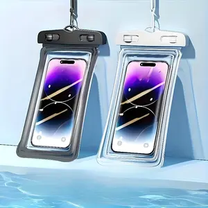1pc Mobile phone bag - touchscreen swimming self-sealing sealed bag - transparent phone case for underwater diving, beach swimming, boating, rafting and other sports. Suitable for outdoor travel, diving boats, swimming and rafting.