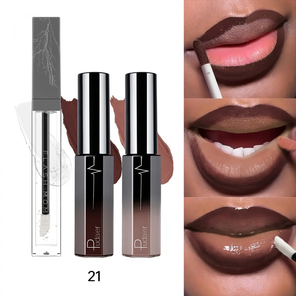 3-Piece Velvet Matte Lip Gloss Set |   Long-Lasting, Waterproof, Glossy Finish Lipstick Makeup Cosmetic Lip Color Set