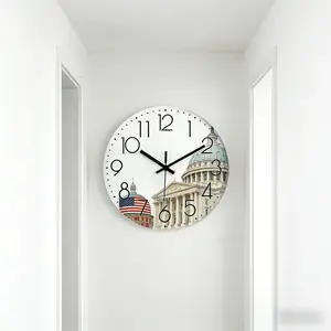Modern Minimalist North American Style Silent Wall Clock, Quiet Hanging Clock for Home Decor, Stylish Timepiece for Living Room