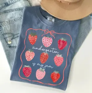 Comfort Color Kindergarten Teacher T-Shirt, Kindergarten Shirt, Kindergarten Is My Jam Tee, Kindergarten Teacher Gift, Kinder Squad, Kinder Team Top