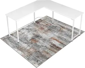 Office Chair Mat for Hardwood Floor&Tile Floor,48"X 60" Heavy Duty Desk Chair Mat for Hard Floors,Under Desk Rug for Rolling Computer Chair,Anti Slip,Low Pile Carpet Floor-Abstract Grey