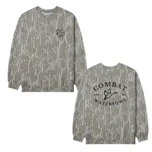 Washed Out Camo Combat Waterfowl Bottomland Sweatshirt, Hoodie Hunting Camo Hooded Sweater, Western Rodeo Graphic Hoodie, Gift for Men, Gift for Her