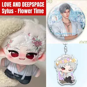 3count, 2026 New Love and Deepspace 10cm/3.93in kawaii Sylus anime plushie set, Character, Contains plush toy, badge, keychain, Soft touch, Backpack pendants, Bedroom decorations, animation peripherals, Birthday gift for her/him, xavier