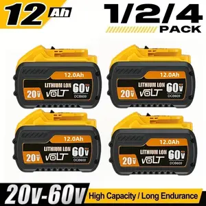 Dewalt 12Ah 20V/60V Replacement Battery DCB609 DCB606 DCB612 for Dewalt Cordless Power Tools High Capacity Long Endurance