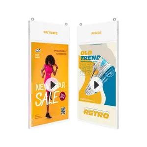 Canlarriz 49 inch Double Sided Window Facing Digital Signage Display, 700 Nits Outside & 500 Nits Indoor Brightness, Ultra-Slim LCD Screen, Ideal retail stores, cafes, malls & restaurants.