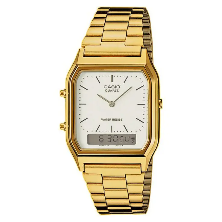 Casio AQ-230GA-9DS Vintage Digital Watch Quartz Gold