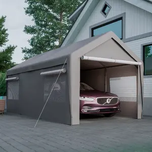 Carport Canopy 10x20 FT Heavy Duty Boat Car Canopy Garage with Removable Sidewalls and Roll-up Ventilated Windows gazebo Outdoor Gazebo Party Tent