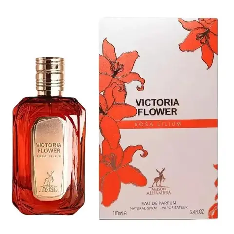 Maison Alhambra Victoria Flower Rosa Lilum for Women Eau de Parfum Spray, 3.4 Ounce