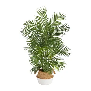 Nearly Natural 4' Areca Artificial Palm in Woven Planter