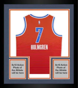 Framed Chet Holmgren Oklahoma City Thunder Autographed Nike Orange Statement Swingman Jersey - Fanatics Authentic Certified