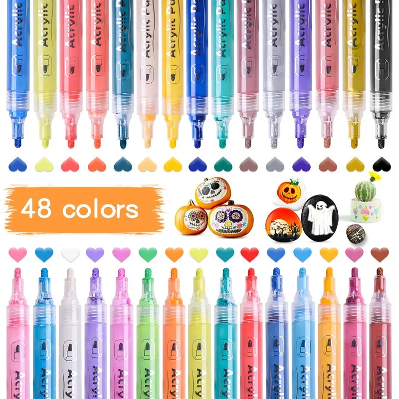 Guangna Acrylic marker 12-color washable paint pen ceramic painting stone graffiti water-based marker