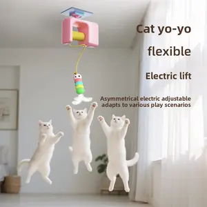 Automatic Electric Hanging Cat Toy Doorway Bouncing Ball Self Play Interactive Kitten Teaser Wand Fun Pet Toy For Boredom