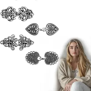 Vintage Sweater Clips to Hold Sweater Together, Dress Clips Back Cinch Shawl Clips Cloak Clasp Cardigan Clip Scarf Clip