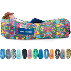 Shwaggins Inflatable Couch – Cool Inflatable Lounger Easy Setup Is Perfect for Beach Gear, Camping Fun and Festival Accessories.