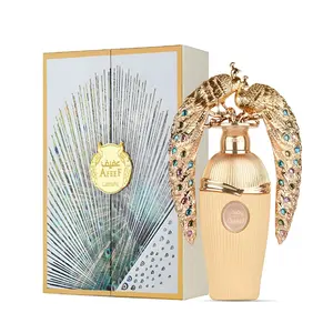 AFEEF Eau de Parfum 100 ML Lattafa - Elegant Design with Gold Accents and Decorative Elements