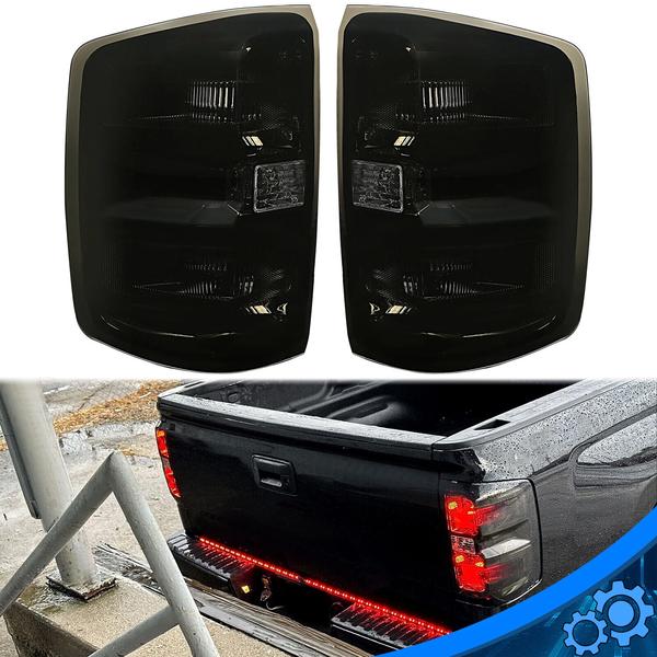 Smoke Lens Tail Lights For Chevy Silverado GMC Sierra 2014-2019 #GM2801261