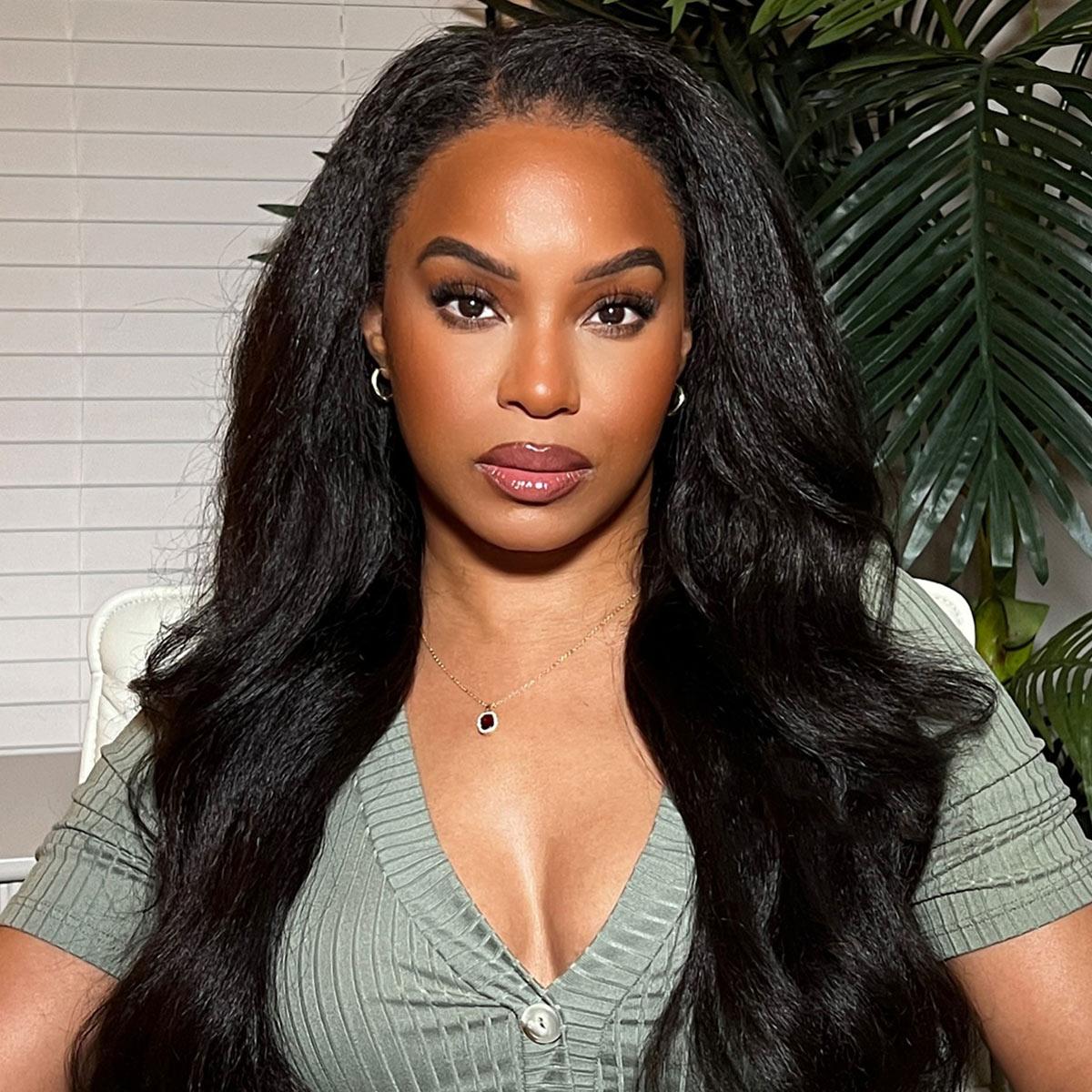 [Wear Go Half Wig] OQ HAIR Invisible Hairline Kinky Straight Glueless Wig 3 In 1 Half Wig Human Hair With Drawstring Beginner Friendly #dealsforyoudays