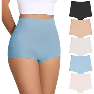 No Show Boy Shorts Underwear for Women Seamless Panties Boxer Briefs Pack