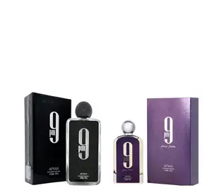 Afnan Perfumes | 9PM + 9 PM Pour Femme Bundle | Unisex Fragrances | 3.4 oz Per Bottle | Vanilla - Amber | Raspberry - Apple