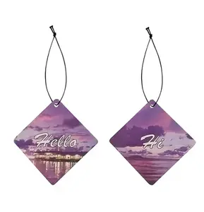 2PCS-Car Air Freshener Pendant - Long Lasting Scent Cardfor Car Interior Aromatherapy Perfume DeodorizerDecorative Hanging Ornament Gift ldea from China