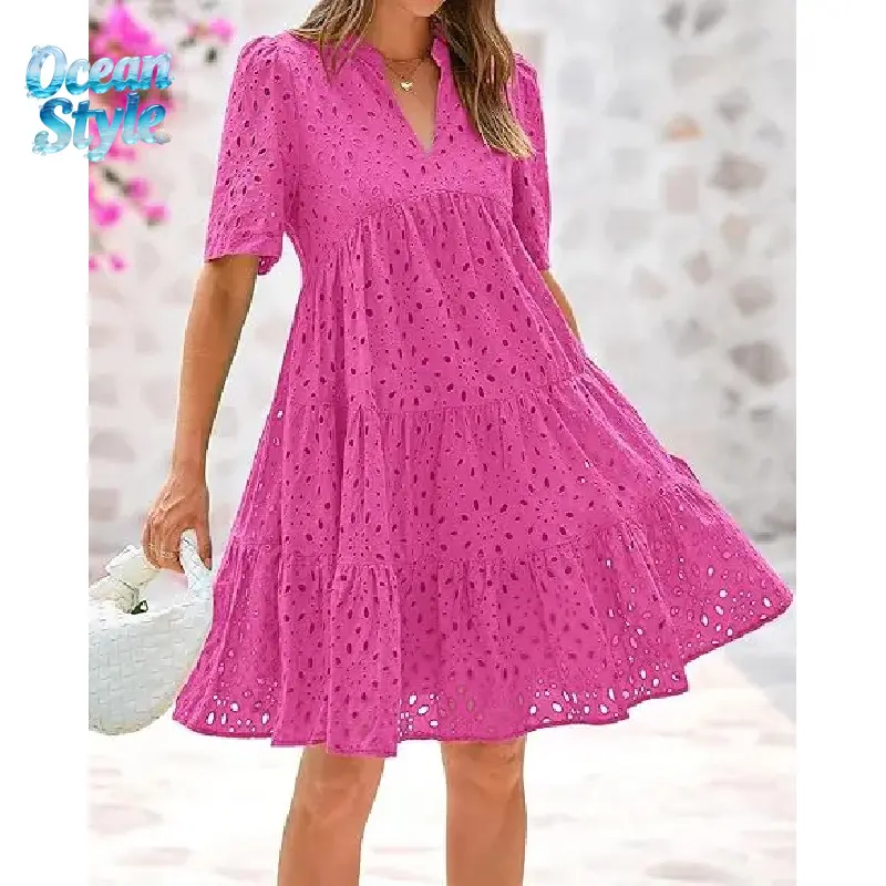 pull on beach dress Black Gold Cotton Long Sleeved Beach Dress – Lindsey Brown main image 1