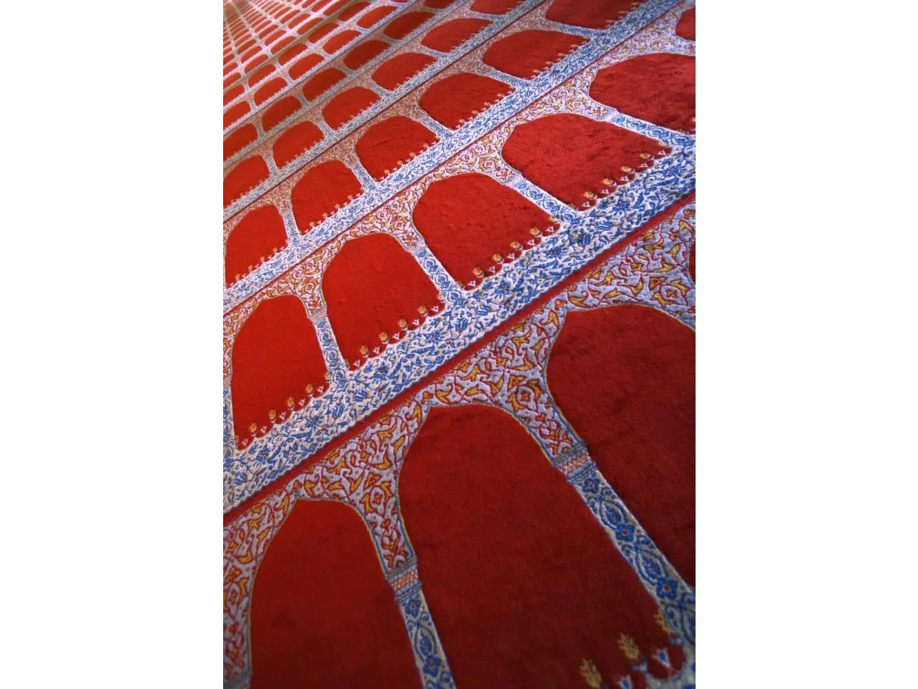 Posterazzi DPI1782568 Prayer Rug At A Mosque Poster Print by Carson Ganci, 11 x 16