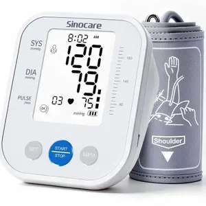 Sinocare Upper Arm Digital Blood Pressure Monitor with 3-color Backlit, Accurate Home BP Machine,Adjustable Cuff 8.6"-16.5", Monitoring Accuracy,Irregular Heartbeat Alert,Sinocare 3021 Blood Pressure Monitor,dealsforyourdays