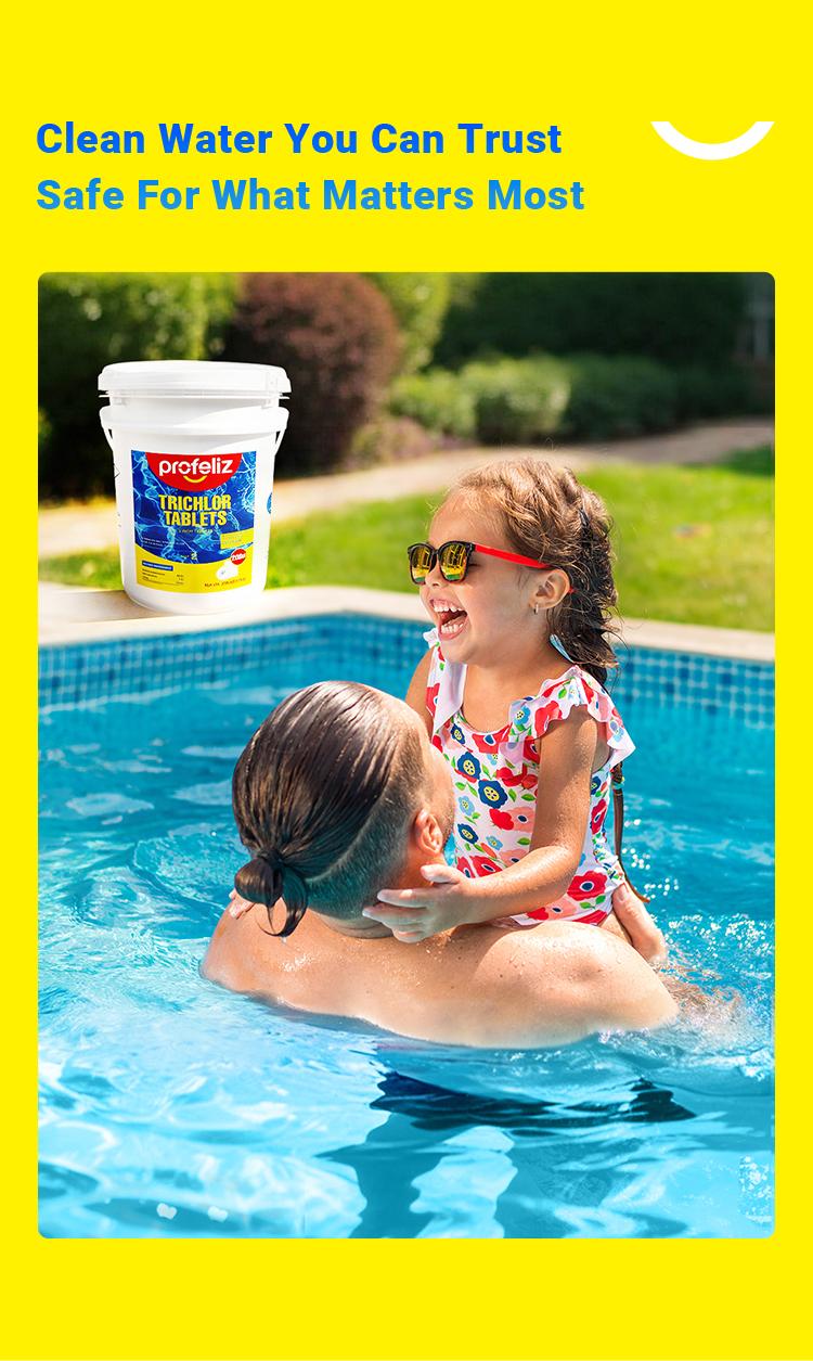 PROFELIZ Chlorine Tablets 3 Inch for Swimming Pools, Kills Bacteria and Stops Algae, Slow Dissolving,Exclusive Protective Packaging,Pool Chlorine Tablets,20lbs 4lbs
