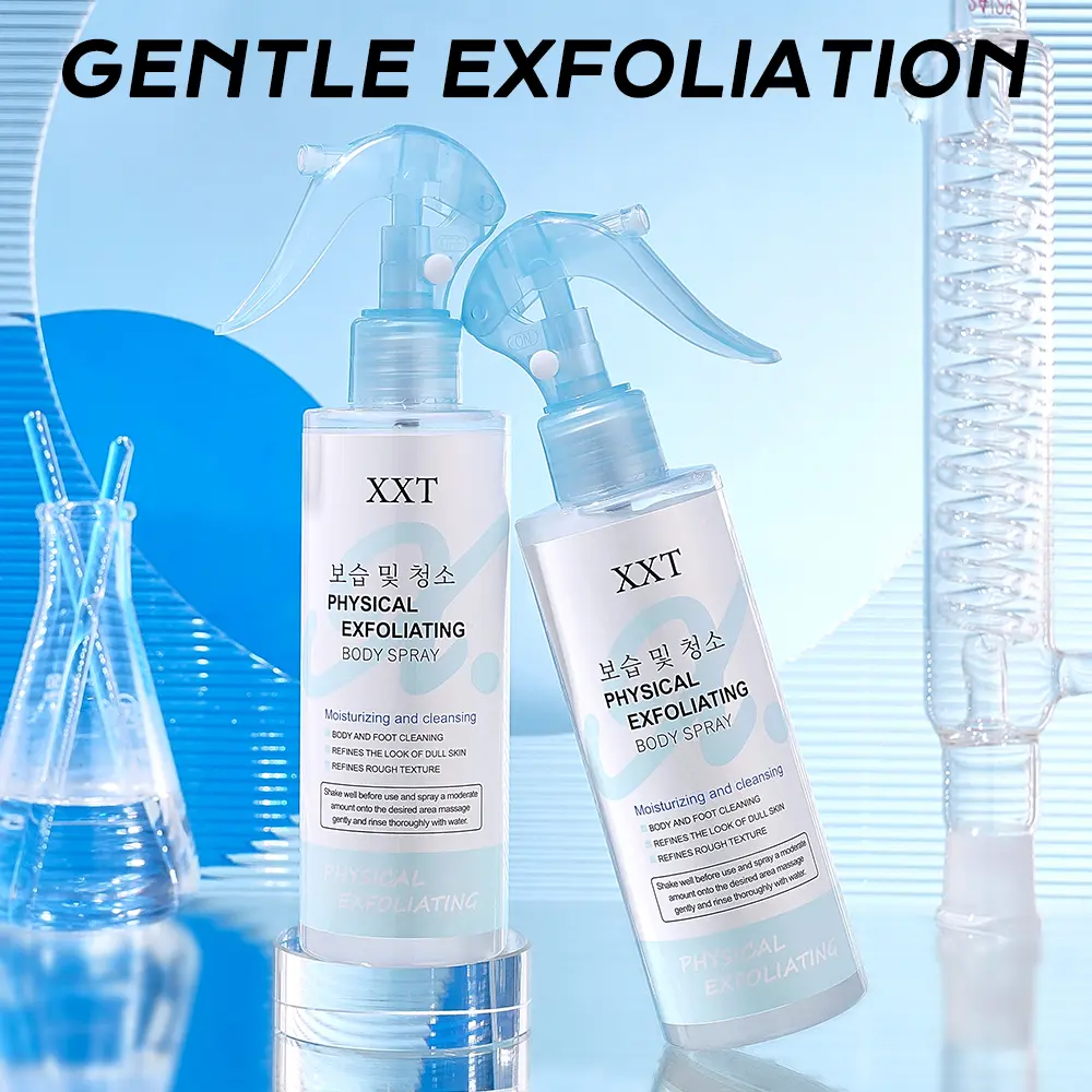 Hydrating Body Scrub Spray – Gentle Exfoliating Mist for Rough Skin, Fast & Easy Shower Peeling, Instant Smooth Soft Skin