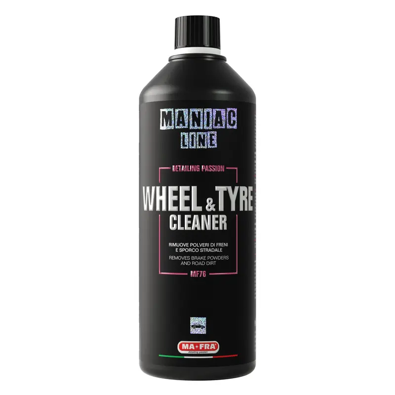 1L Acid-Free Car Wheel & Tire Cleaner, Deep Cleaning Power Fluid with Surfactants, Dilute 1:3–1:10 (1:3 Heavy Duty), Removes 1:5 Winter Grime, Safe on Alloys & Chrome, Wheel Detailing Prep for Fresh Dressing