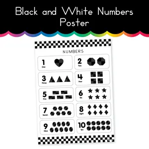 Black and White | Number | Home Learning Poster