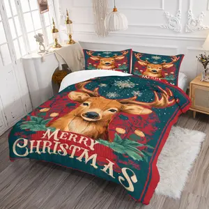 Antibacterial Anti-Mite Polyester Bedding Set, Includes 1 Quilt and 1/2 Coreless Fitted Sheet, Essential for Sensitive Skin, Holiday Must-Have