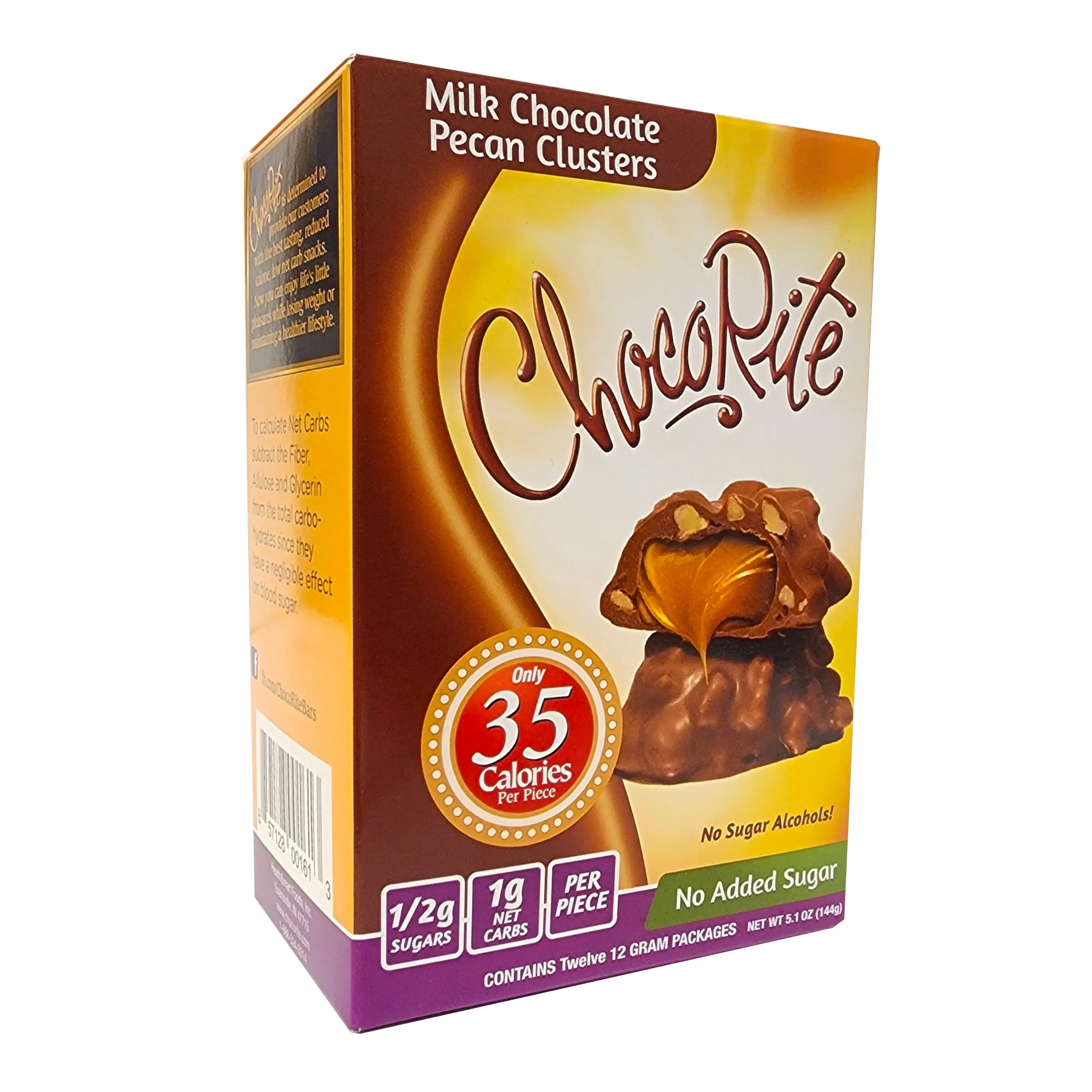 ChocoRite Milk Chocolate Pecan Clusters Box of 12