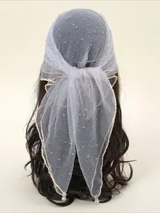 Spring hot-selling new hot 75CM square scarf women's temperament headscarf versatile fashion decorative silk scarf looks good Shawl Wrap Turban Hijab