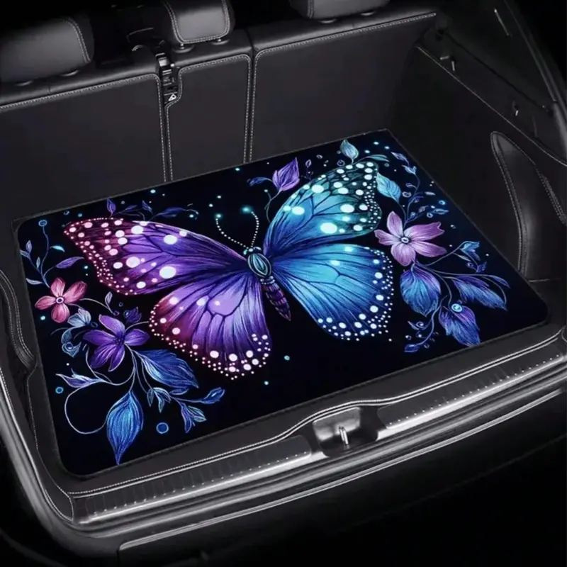 Car Trunk Mat Cargo Liner Waterproof Trunk Mat for SUV Truck Plush Velvet Easy To Clean Non Slip Cargo Mat Heavy Duty Car Accessories