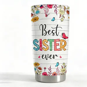 20oz Best Sister Ever Gifts for Women Funny Sisters Stainless Steel Insulated  Coffee Travel Mug Cup Gift for Birthday tumbler