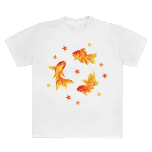 Goldfish T-Shirt, Star Aesthetic, Cute T-Shirt, Beachy Shirt, Grunge Y2K Tee, Cool Vintage Retro T-Shirt Gift, Comfort Colors Unisex T-Shirt